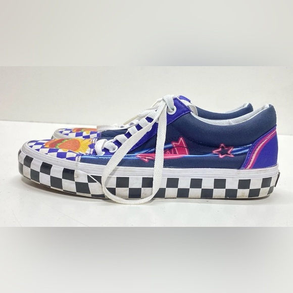 Vans Sneakers Custom Culture Diner Laces Men's 8 Women's 9.5 Hamburger Fries GUC - Picture 1 of 7